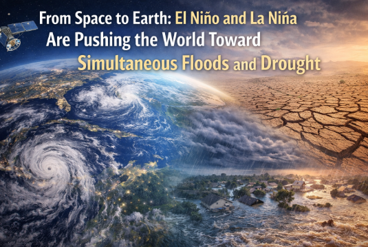 From Space to Earth: El Niño and La Niña Are Pushing the World Toward Simultaneous Floods and Drought